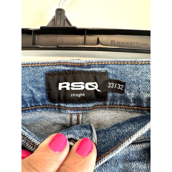 RSQ Men's Denim Jeans BUNDLE Light Wash / Dark Wash Size 33-34 Waist Pre-Owned - Picture 7 of 8